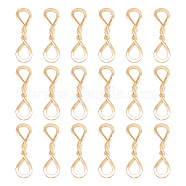 18Pcs Brass Connector Charms, Long-Lasting Plated, Infinity Links, Real 14K Gold Plated, 18x5.5x2mm, Hole: 5x3.5mm(KK-BC0012-42)