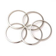 201 Stainless Steel Linking Rings, Ring, Stainless Steel Color, 22x0.6mm, Inner Diameter: 18~19mm(STAS-F192-001P-02)