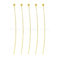 Brass Ball Head Pin, Golden, 45x0.5mm, 24 Gauge, 228pcs/20g, Head: 1.8mm(X-RP0.5x45mm-G)