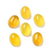 Natural Yellow Agate Cabochons, Grade A, Oval, 16x12x8mm(G-G145-02B)