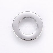 304 Stainless Steel Linking Rings, Flat Round, Stainless Steel Color, 12x1mm, Inner Diameter: 7mm(STAS-I094-36P)