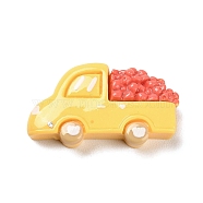 Opaque Resin Cabochons, Cartoon Spring Travel Cabochons, Truck, 17x29x6mm(RESI-F045-15D)