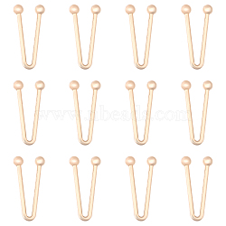 12Pcs Alloy Bikini Clips, Bra Clasp Replacement Part, Light Gold, 44.5x21.5x3~7mm(FIND-CA0009-06)