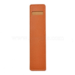 PU Imitation Leather Fountain Pen Sleeves, Single Pen Bag, Office & School Supplies, Rectangle, Chocolate, 174x42x2.5mm, Hole: 32x10.5mm(AJEW-A050-01B)