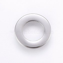 Tarnish Resistant 304 Stainless Steel Linking Rings, Flat Round, Stainless Steel Color, 12x1mm, Inner Diameter: 7mm(STAS-I094-36P)