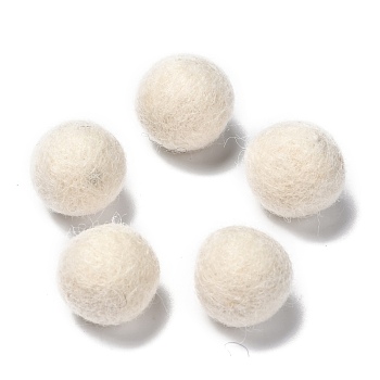 Wool Felt Balls, White, 18~22mm