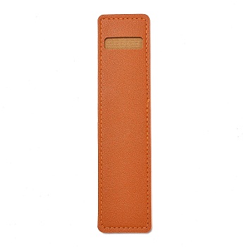 PU Imitation Leather Fountain Pen Sleeves, Single Pen Bag, Office & School Supplies, Rectangle, Chocolate, 174x42x2.5mm, Hole: 32x10.5mm
