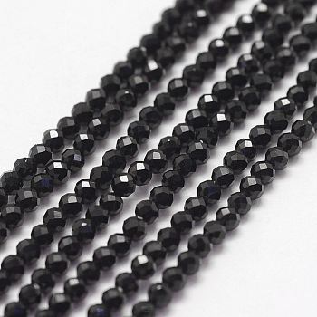 Natural Spinel Bead Strands, Faceted, Round, 2mm, Hole: 0.5mm, about 183pcs/strand, 15.6 inch