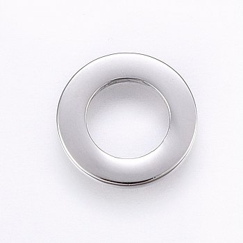 304 Stainless Steel Linking Rings, Flat Round, Stainless Steel Color, 12x1mm, Inner Diameter: 7mm