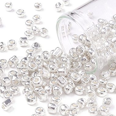 Silver Round Glass Beads