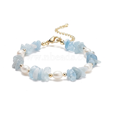 5Pcs 5 Style Natural Mixed Gemstone Chips & Pearl Beaded Bracelets Set for Women(BJEW-JB08778)-4