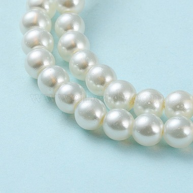 Baking Painted Pearlized Glass Pearl Round Bead Strands(HY-Q003-6mm-02)-4