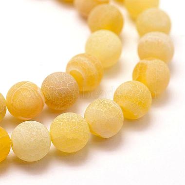 Frosted Natural Agate Beads Strands(G-F367-8mm-11)-3