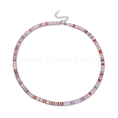 Теннисные ожерелья из кубического циркония(NJEW-G017-01E-P)-2