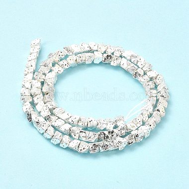 Electroplated Natural Lava Rock Beads Strands(G-G984-11S)-3