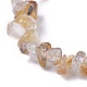 Bracelets extensibles en perles de quartz rutées en or naturel(BJEW-JB04152-03)-2