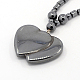Heart to Heart Magnetic Synthetic Hematite Beaded Necklaces(NJEW-F026-14)-2
