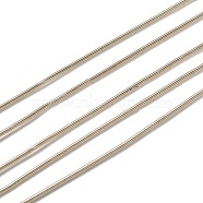 French Wire Gimp Wire, Flexible Round Copper Wire, Metallic Thread for Embroidery Projects and Jewelry Making, Wheat, 18 Gauge(1mm), 10g/bag(TWIR-Z001-04T)