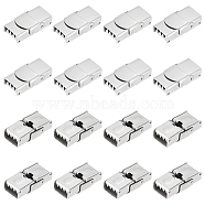 DICOSMETIC 20 Sets Smooth Surface 201 Stainless Steel Watch Band Clasps, Stainless Steel Color, 25x13x7mm, Hole: 10x4mm(STAS-DC0011-59)