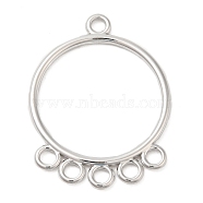 304 Stainless Steel Chandelier Component Links, Round, Stainless Steel Color, 40x30x2mm, Hole: 3mm(STAS-D084-03P)