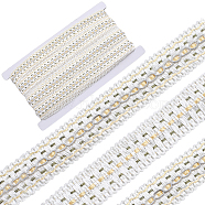 Polyester Braid Trimming, for Curtain Decoration Costume, White, 26x2mm, about 12m/card(OCOR-WH0085-04B)