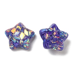 Transparent Epoxy Resin Cabochons, with PVC Sequins, Star, Mauve, 16x16x8.5mm(CRES-Z002-03C)