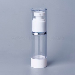 Empty Plastic Press Pump, Nail Polish Remover Clean Liquid Water Storage Bottle, White, 11.8cm, capacity: 30ml(MRMJ-WH0030-02-30ml)