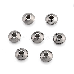 Tarnish Resistant Flat Round 304 Stainless Steel Spacer Beads, Stainless Steel Color, 6x3mm, Hole: 2mm(STAS-M252-01)