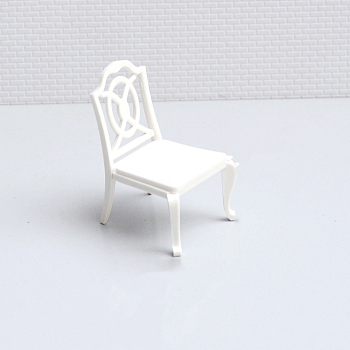 Plastic Chairs, Mini Furniture, Dollhouse Decorations, White, 50x35mm