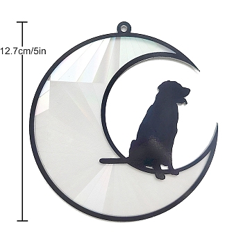 Pet Theme Pendant Decorations, Acrylic Suncatchers, Wall Hanging Decorations, Dog, 127mm