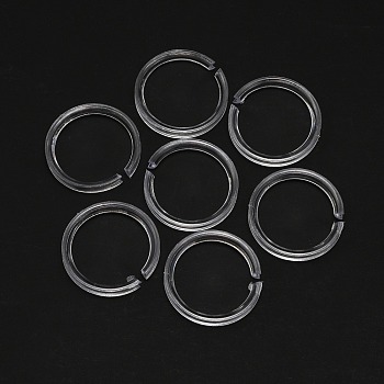 Plastic Circle Bracelet Display Holders, Ring, Clear, 0.75x5.05cm