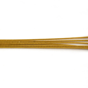 Tiger Tail Wire, Nylon-coated 201 Stainless Steel, Goldenrod, 18 Gauge, 1.0mm, about 984.25 Feet(300m)/1000g