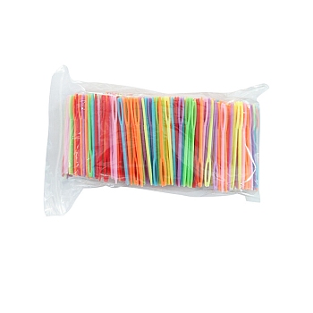 Plastic Yarn Knitting Needles, Big Eye Blunt Needles, Children Craft Needle, Mixed Color, 70mm, 1000pcs/bag