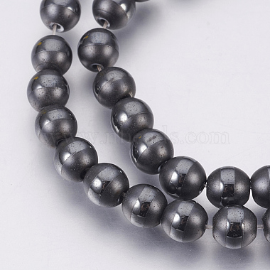 Electroplate Non-Magnetic Synthetic Hematite Beads Strands(G-F585-C-6mm)-2