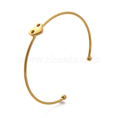 304 Stainless Steel Cuff Bangles(STAS-Z108-08G-01)-4