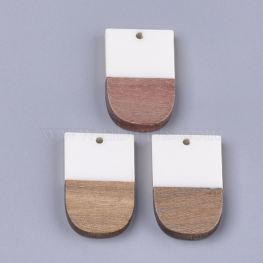 Creamy White Others Resin+Wood Pendants