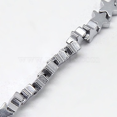電気メッキ磁気無し合成ヘマタイトビーズ連売り(G-J173-4x4mm-02)-3