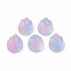 Perles de verre peintes par pulvérisation transparentes deux tons(X-GLAA-Q092-06-C03)-1