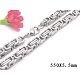 201 Stainless Steel Byzantine Chain Necklaces(NJEW-V0306-03)-1