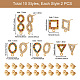 Craftdady 20Pcs 10 Style Teardrop & Geometry 304 Stainless Steel Stud Earring Findings(STAS-CD0001-25)-4
