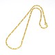 Ion Plating(IP) 304 Stainless Steel Figaro Chain Necklace Making(STAS-K168-03G)-1