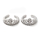 Rack Plating Brass Micro Pave Cubic Zirconia Heart Crown Cuff Earrings(EJEW-E290-10P)-1