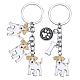 wewaysmile 2 pcs porte-clés pour chien porte-clés de voiture porte-clés pendentif pour animal de compagnie porte-clés joli porte-clés pour chien porte-clés portable en métal cadeau pour amoureux des animaux de compagnie anniversaire chiot fournitures de fête à thème (jack dog)(JX796A)-1