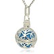 Silver Color Plated Brass Hollow Round Cage Pendants(KK-J240-02S)-2