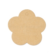 100Pcs Blank Kraft Paper Gift Tags, Flower, BurlyWood, 4.75x4.9x0.05cm, Hole: 3.5mm(CDIS-B001-06)