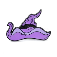 Halloween Alloy Brooches, Enamel Pins, for Backpack Clothes, Hat, 23x33mm(JEWB-S022-01B)