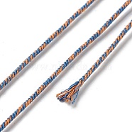 Polyester Twisted Cord, Round, for DIY Jewelry Making, Dodger Blue, 1.2mm, about 38.28 Yards(35m)/Roll(OCOR-G015-01B-18)