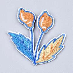Computerized Embroidery Cloth Sew on Patches, Costume Accessories, Appliques, Flower, Mixed Color, 62x56x1.3mm(DIY-M006-29)