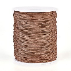 Nylon Thread Cord, Camel, 0.8mm, about 300yards/roll(NWIR-WH0005-03)