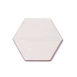 Wood Cabochons, Hexagon, BurlyWood, 8.5x9.5x2.5mm(WOOD-I004-55A)